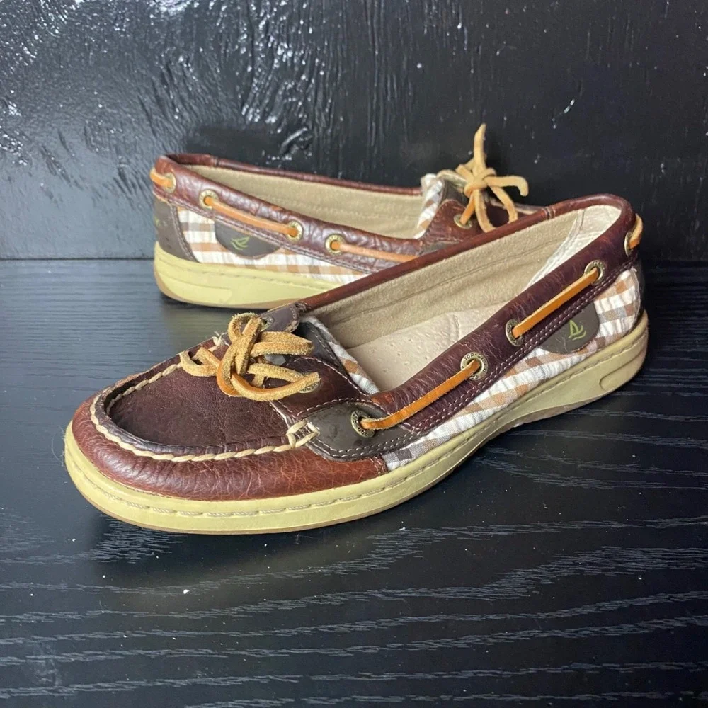 Sperry‎ Top-Sider Womens 5.5 Brown Leather Boat Shoes